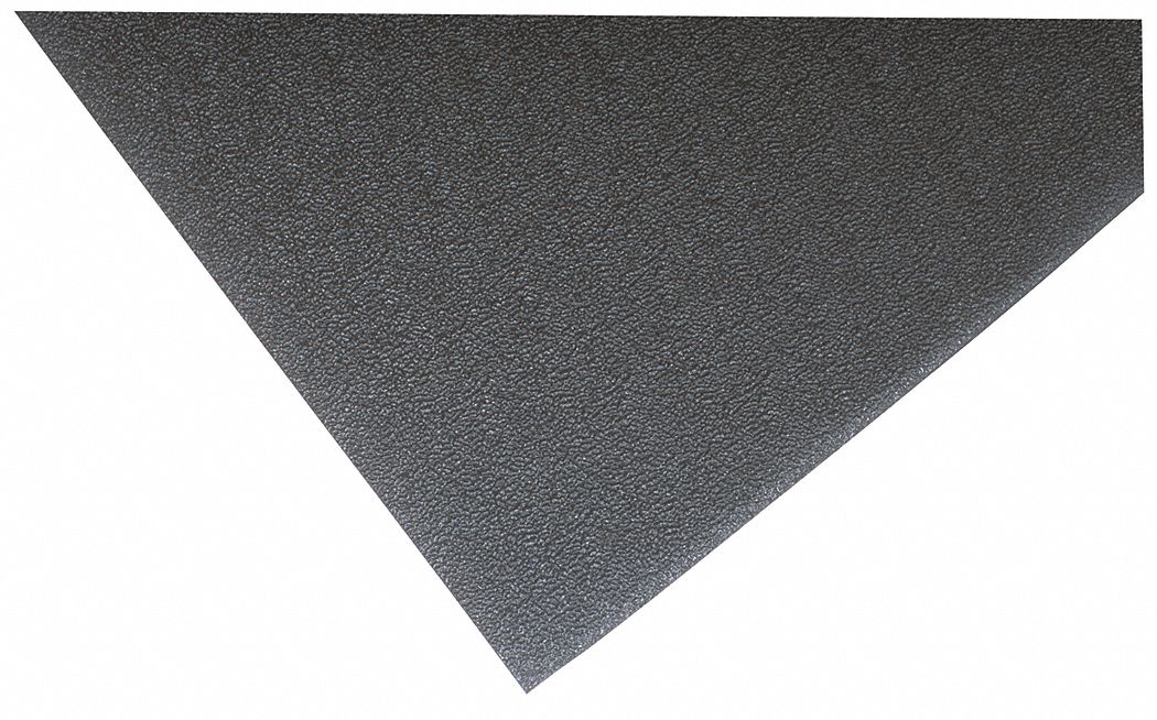 ANTIFATIGUE MAT, PEBBLE, 3 X 5 FT, ⅜ IN THICK, BLACK, PVC FOAM, BEVELED EDGE