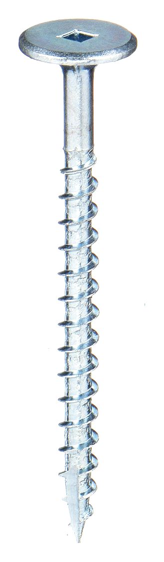 Cabinet Screw: #10 Size, 23/64 in Lg, Steel, Zinc-Plated, Flat, Phillips, 200 PK