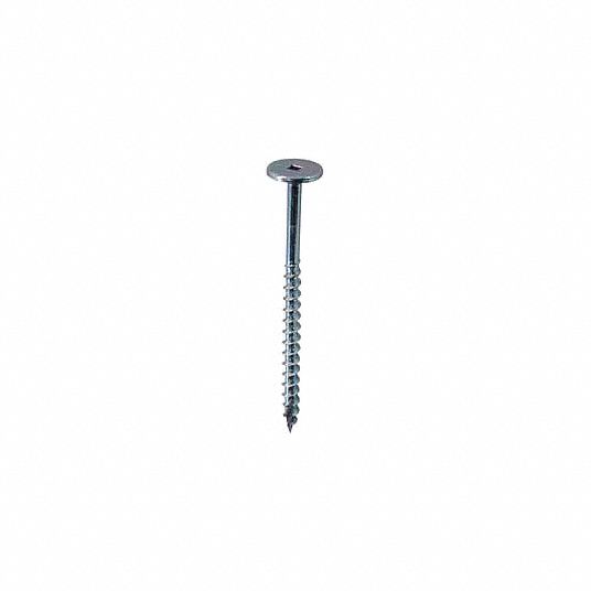 GRAINGER APPROVED Screw, Flat, 10, 1 1/4 in Length, Carbon