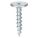 CABINET SCREW, SIZE #10, 1 1/16 IN L, STEEL, ZINC PLATED, FLAT, TORX, 200 PK