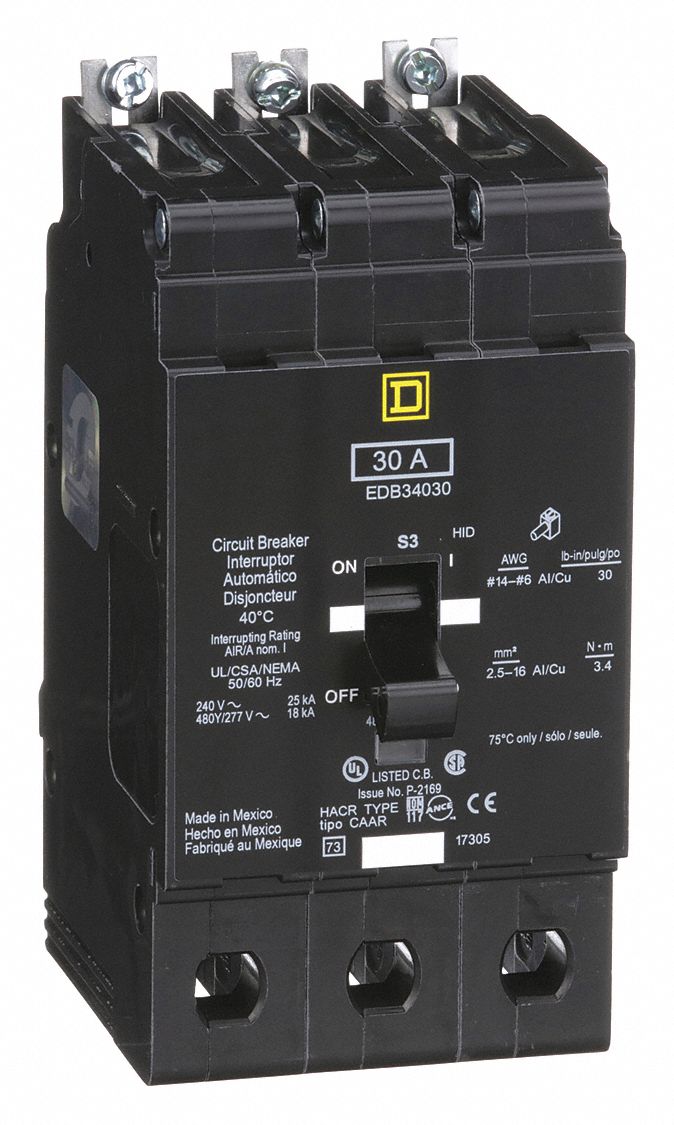 Square D EDB34030 Circuit Breaker for sale online
