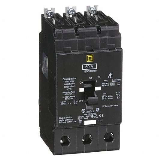 Square D EDB34050 Mini Circuit Breaker for sale online 