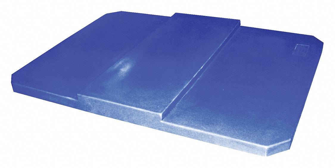 Cube Truck Lid: 12.5 cu ft Fits Truck Size (Cu.-Ft.), MDPE, Blue, Resting Lid