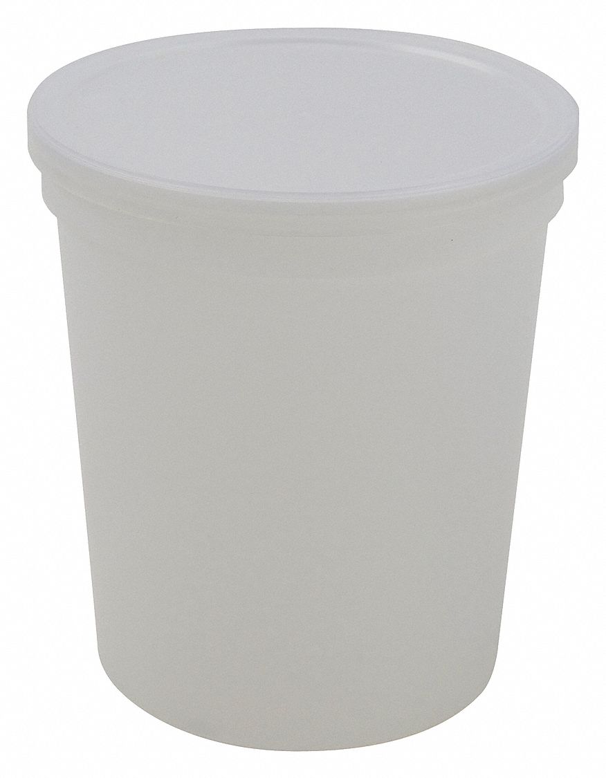 Specimen Container: PPCO, 32 fl oz Capacity - oz, 960 mL Capacity - mL, 116.84 mm Body Dia, Round
