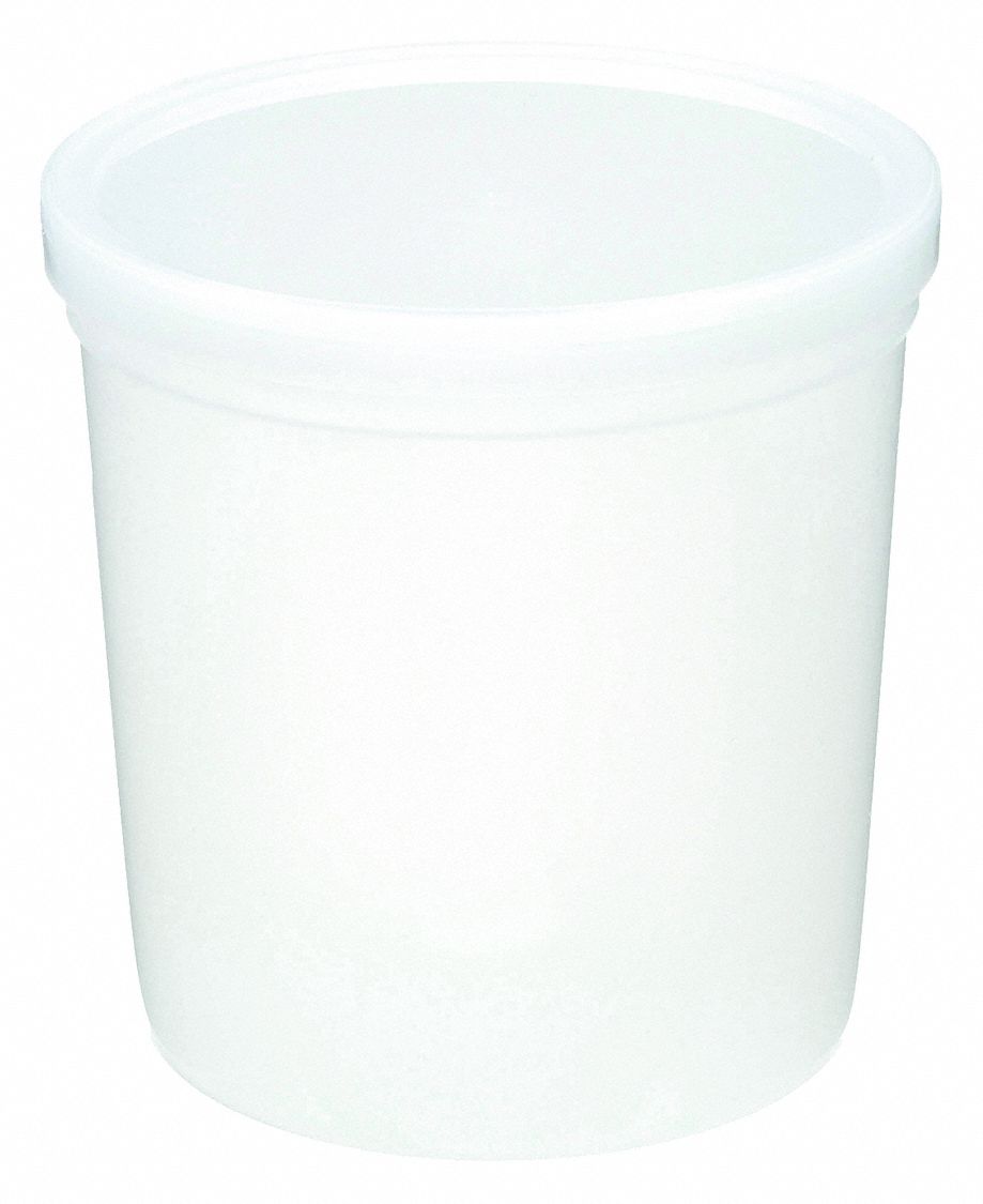 Specimen Container: PPCO, 67.6 fl oz Capacity - oz, 2 L Capacity - mL, 149.86 mm Body Dia, Round