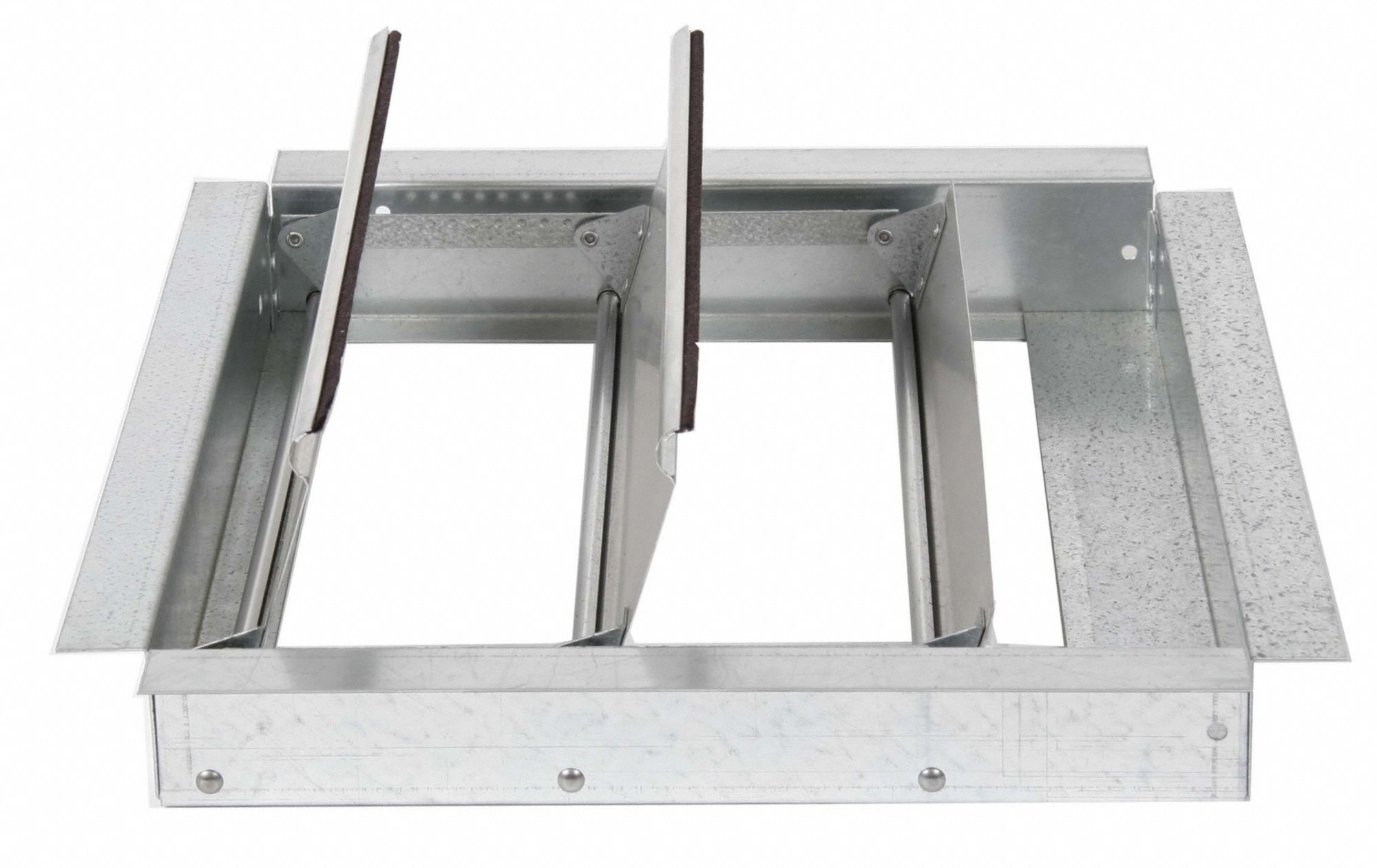 DAYTON Backdraft Damper, Roof Mount, Exhaust, 91/2 x 91/2 Damper Size (In.) 3TZ503TZ50