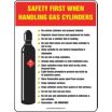 Safety First When Handling Gas Cylinders Posters