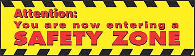 Safety Banner,120 x 34In,Text,ENG