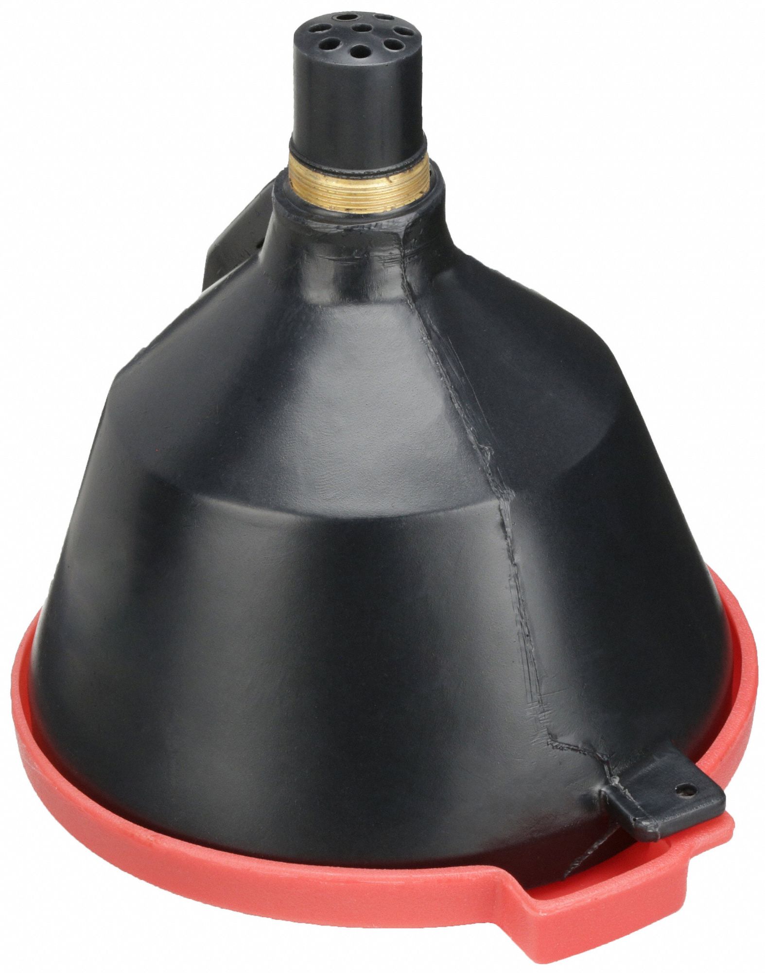 ULTRATECH Drum Funnel with Lid Lockable, Black / Red, No Flame