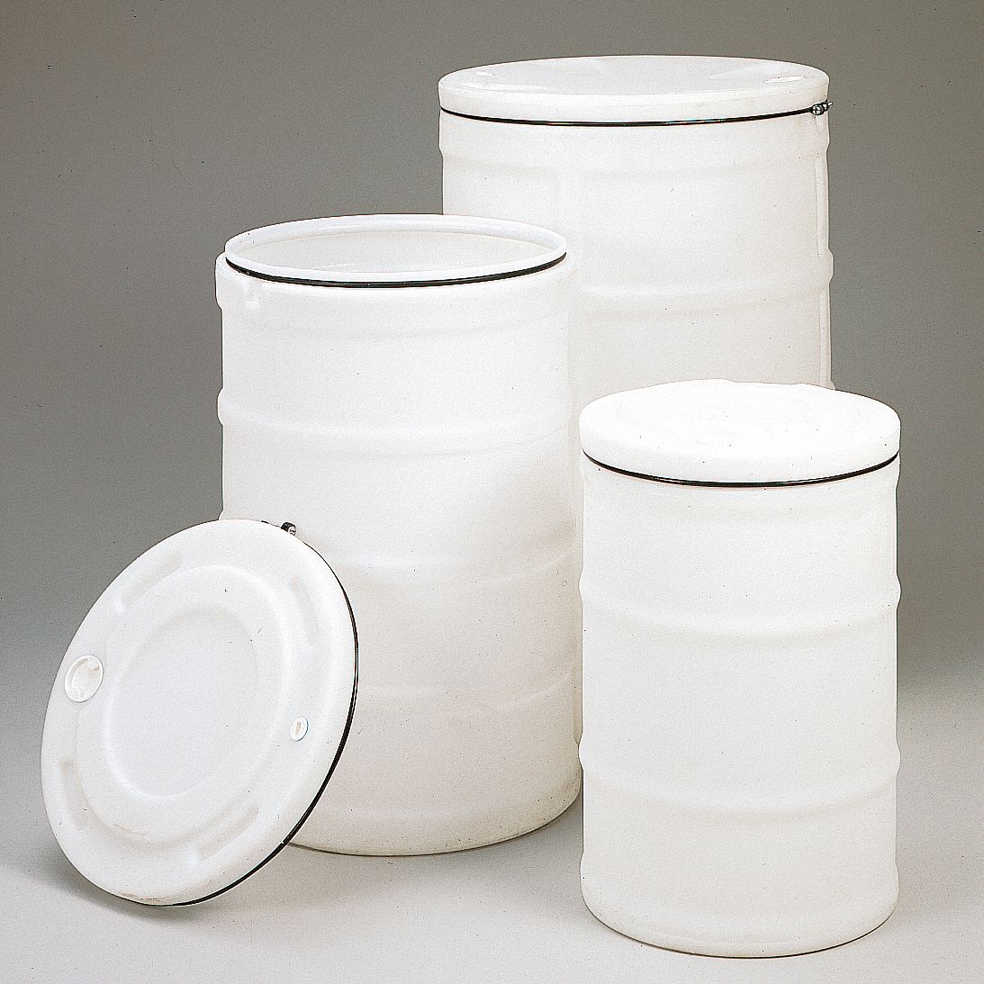 GRAINGER APPROVED Polyethylene Drum Cover, Open Head SnapOn Lid, White