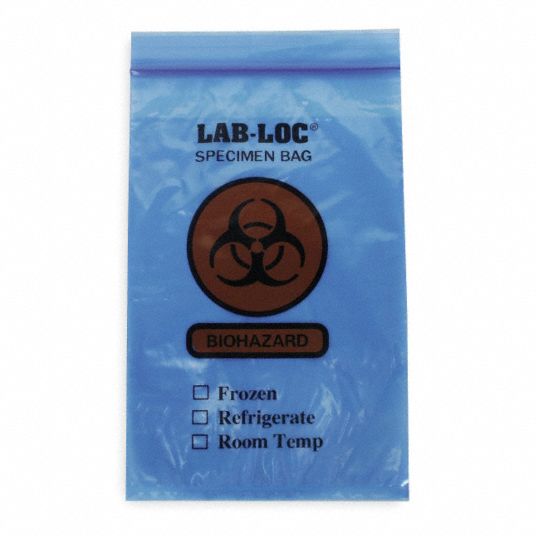 LDPE, Biohazard, Specimen Transfer Bag - 3TZY7|LAB20609BE - Grainger