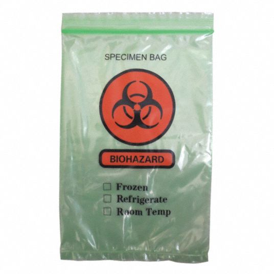 LDPE, Biohazard, Specimen Transfer Bag - 3TZY8|3TZY8 - Grainger