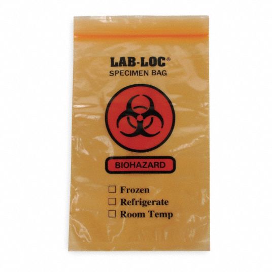 LDPE, Biohazard, Specimen Transfer Bag - 3TZY9|LAB20609OE - Grainger