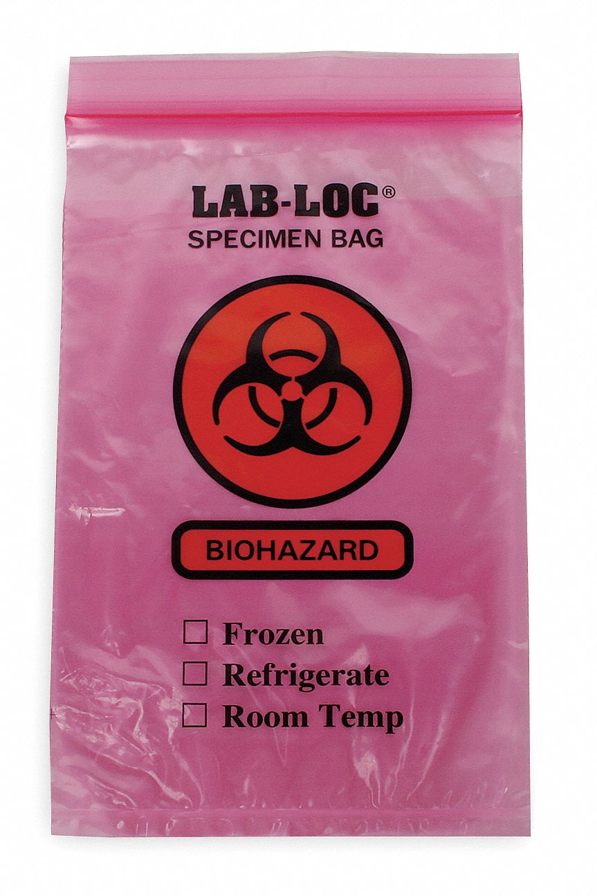 SPECIMEN TRANSFER BAG,9 IN. L,PK 10