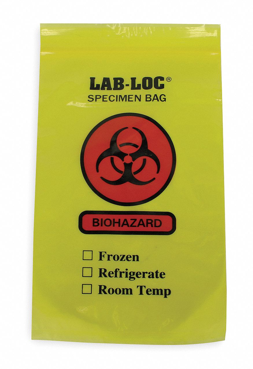 SPECIMEN TRANSFER BAG,9 IN. L,PK 10