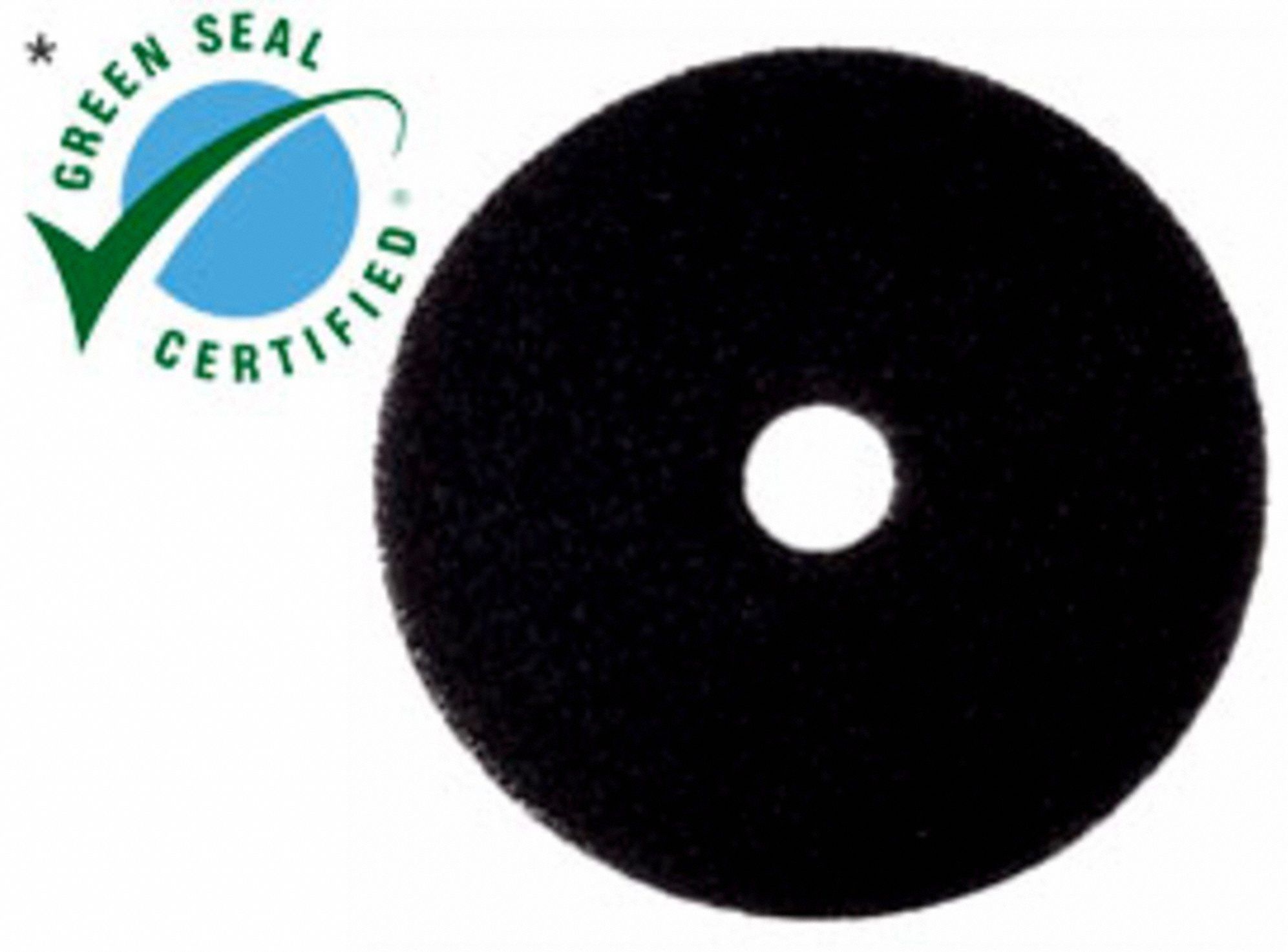 3M Stripping Pad Black, 20 in Floor Pad Size, 175 to 600 rpm, Non