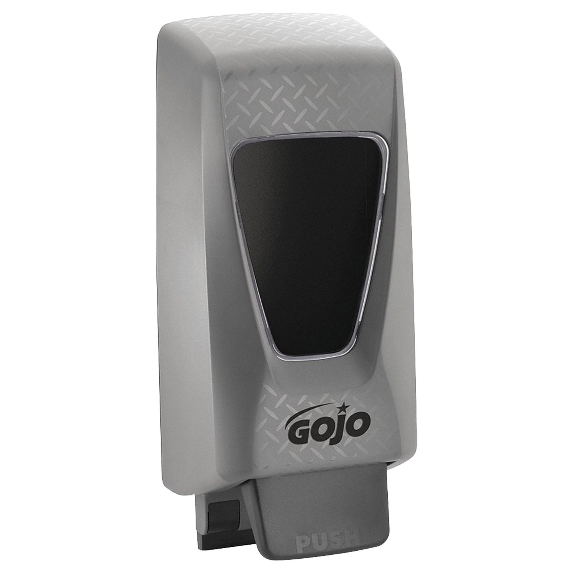 HAND CLEANER/SOAP DISPENSER, MANUAL, 2,000 ML REFILL SIZE, LIQUID, GREY, DIAMOND PLATED ETCHING