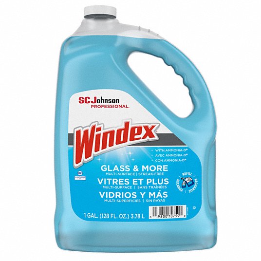 Glass Cleaner: Liquid, Jug, 1 gal, Unscented