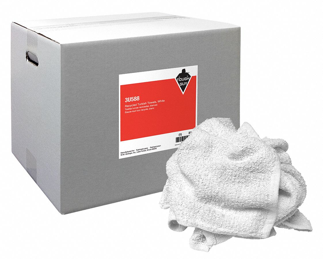 3U588 - Turkish Shop Towels White 25 lb Box