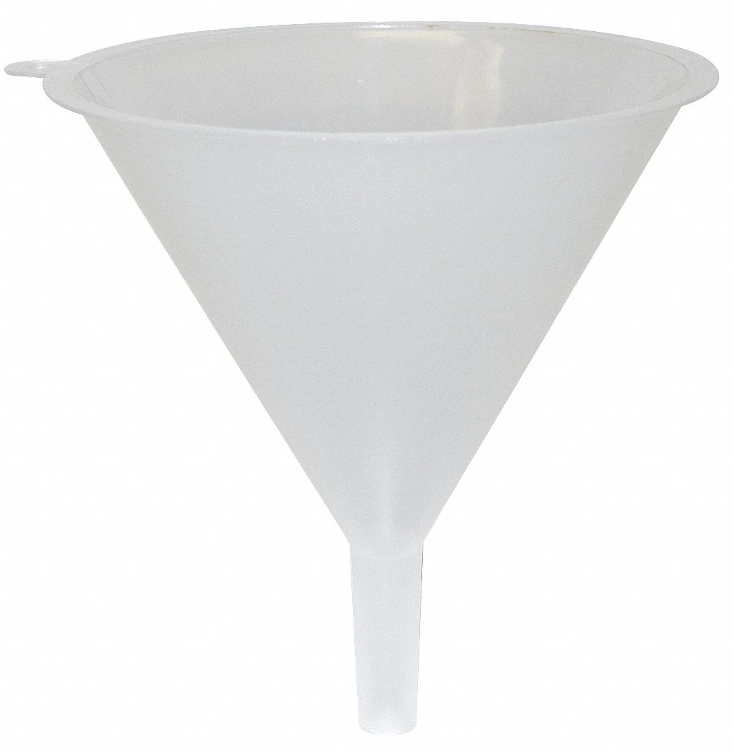 Funnel, Material Plastic, Color Natural - Grainger