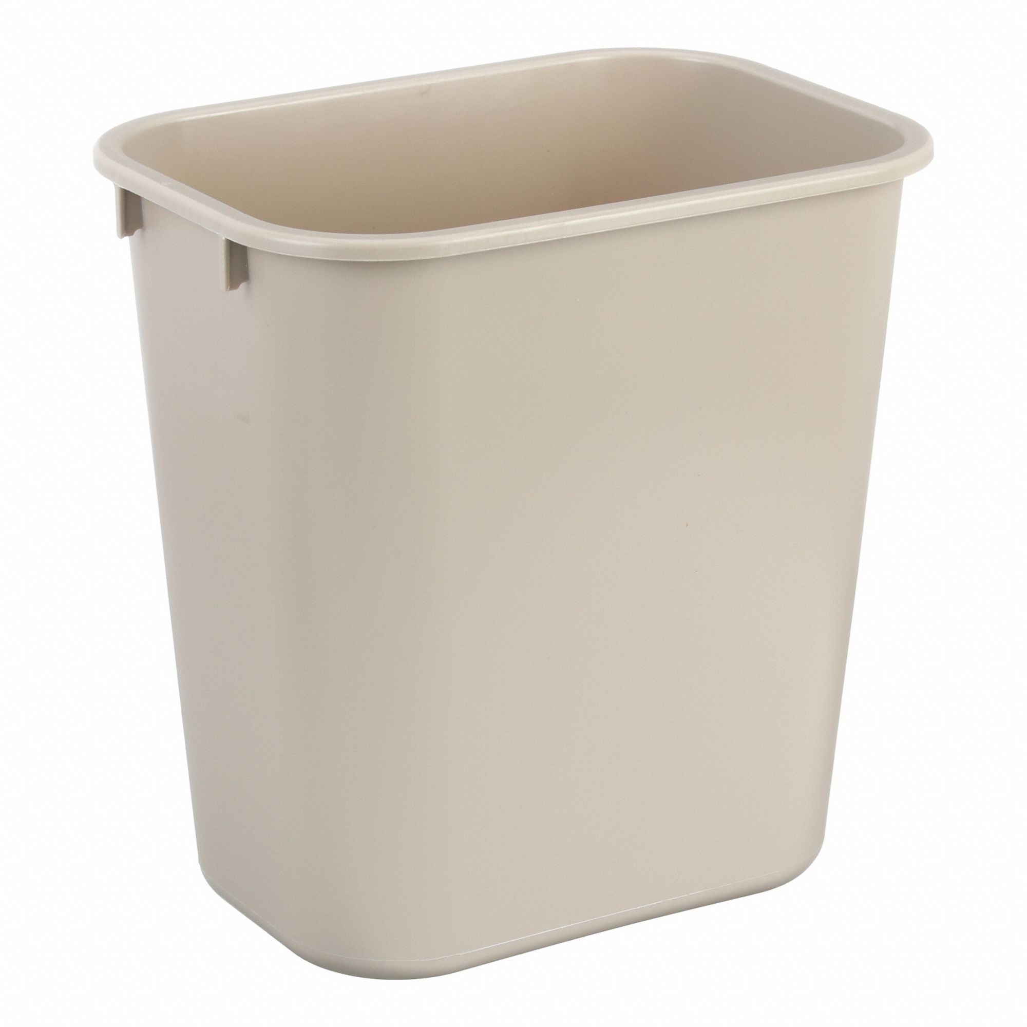 WASTEBASKET,RECTANGULAR,3-1/4 GAL.,BEIGE