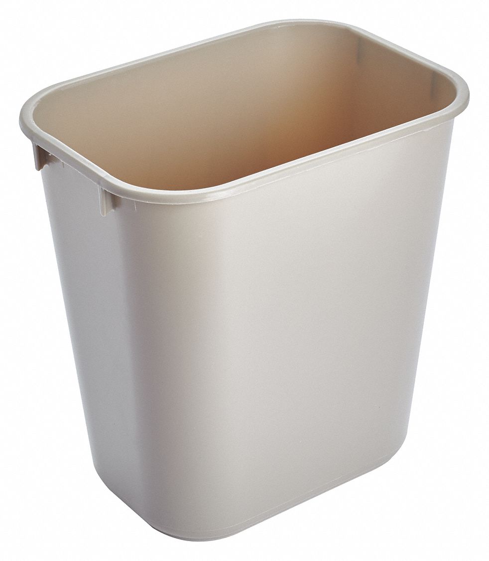 F9114 Trash Can Tan 3 gal Plastic