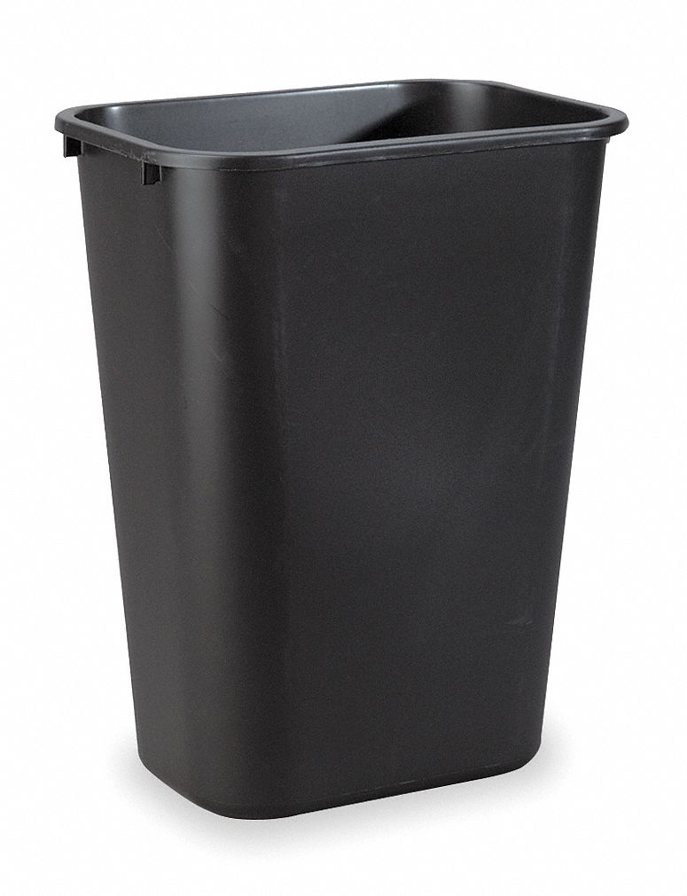 plastic trash bin