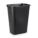 TRASH CAN,RECTANGLE,10-21/64 GAL.,BLACK