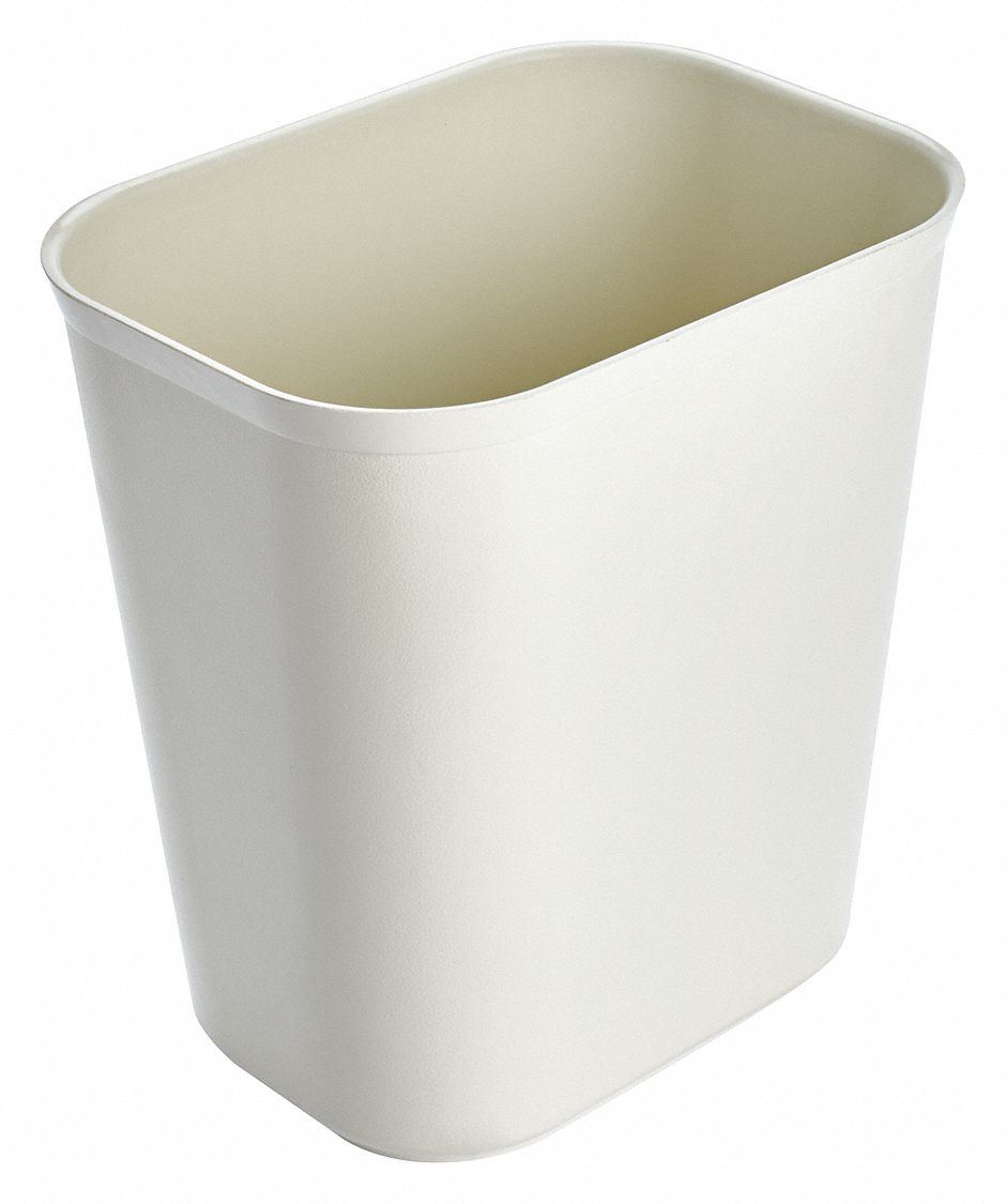POUBELLE,RECTANGULAIRE,3-1/2 GAL,BEIGE
