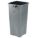 TRASH CAN,SQUARE,23 GAL.,GRAY