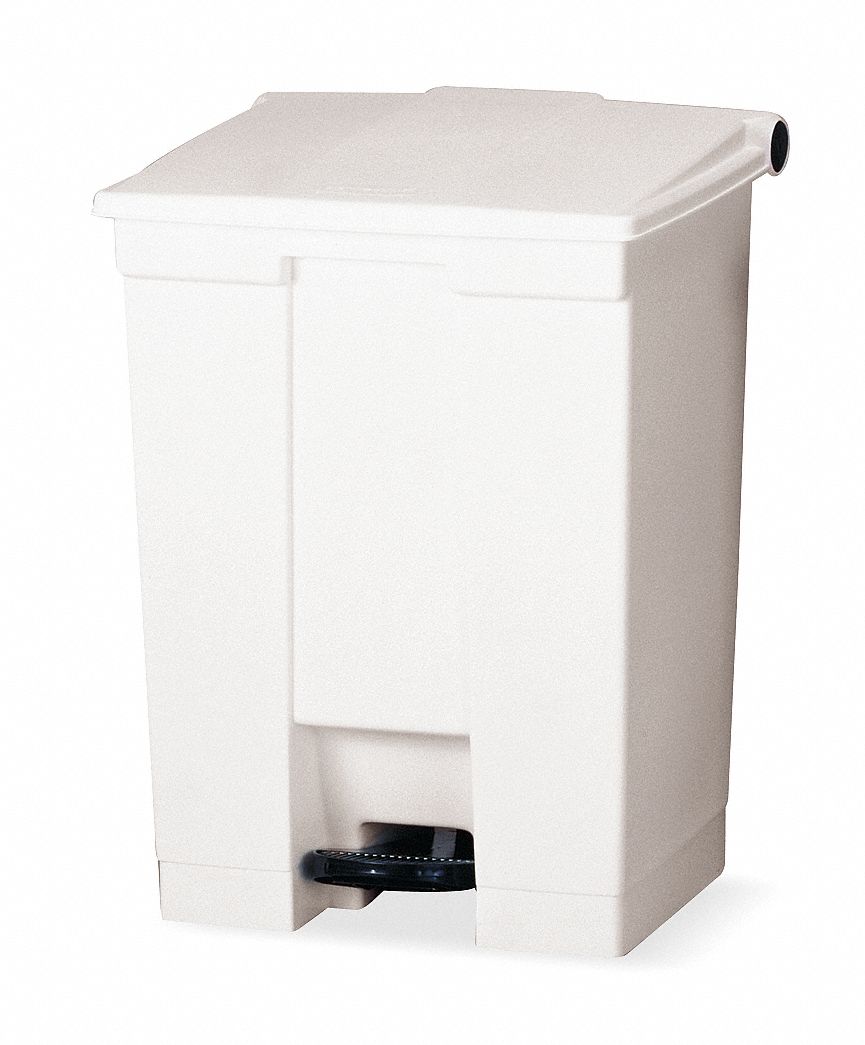 STEP ON TRASH CAN,RECTANGULAR,12 GAL.