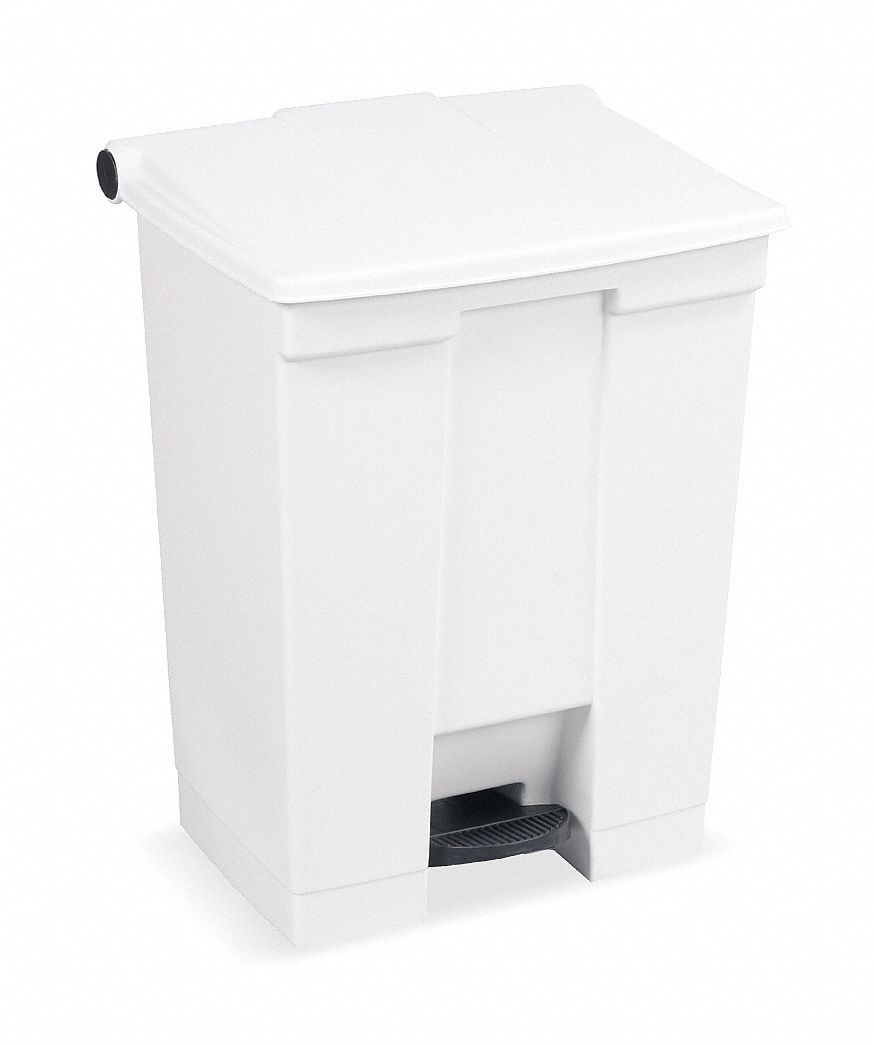 STEP ON TRASH CAN,RECTANGULAR,23 GAL.