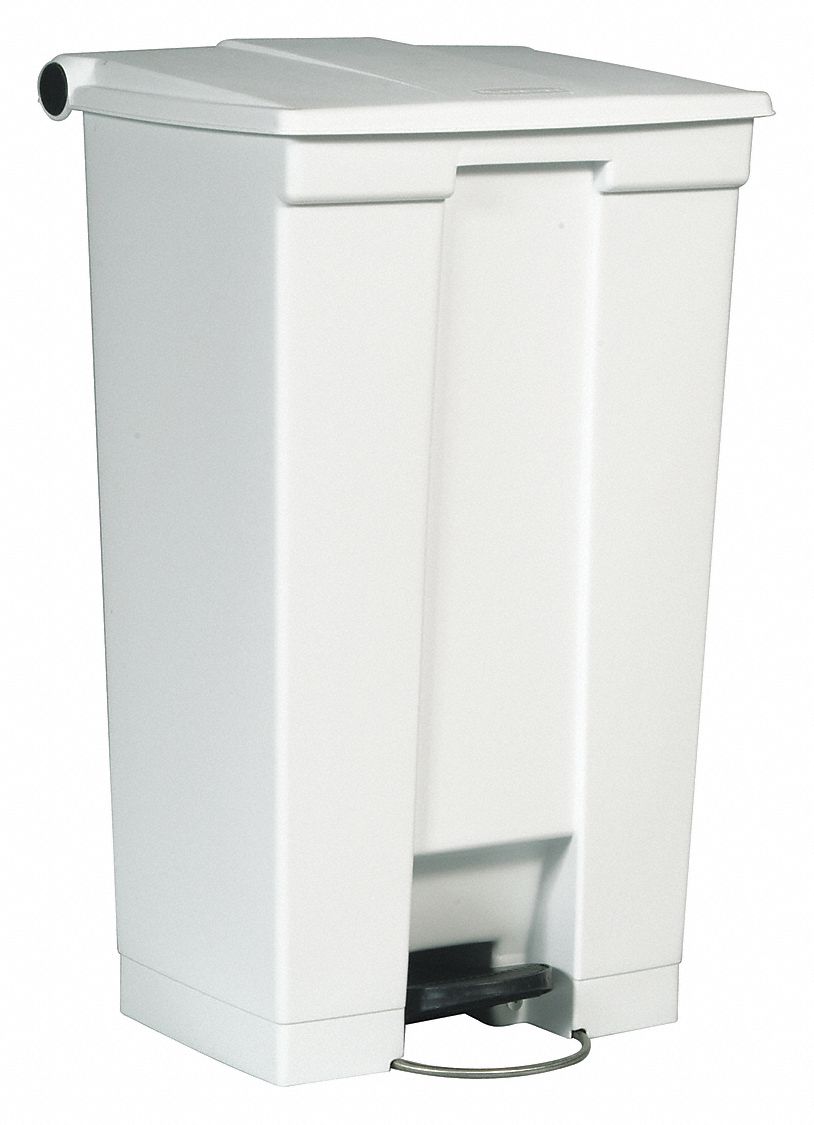 STEP ON TRASH CAN,RECTANGULAR,23 GAL.