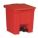 STEP ON TRASH CAN,RECTANGULAR,8 GAL.,RED