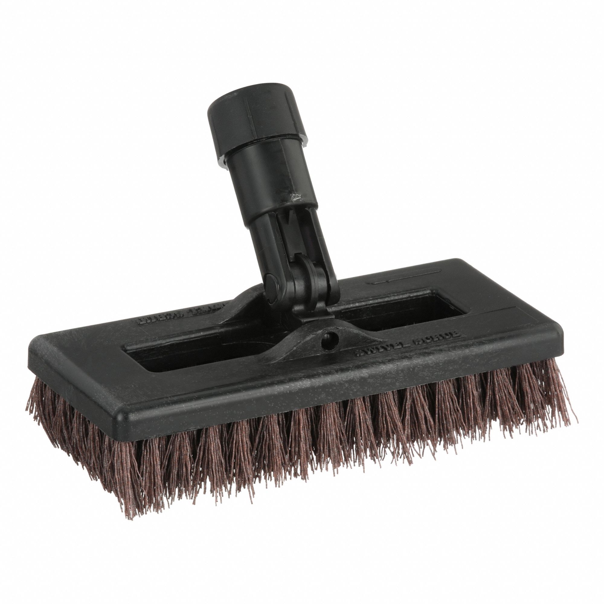 Scrub Brush: Stiff, Nylon, 8 in Brush Lg, Brown
