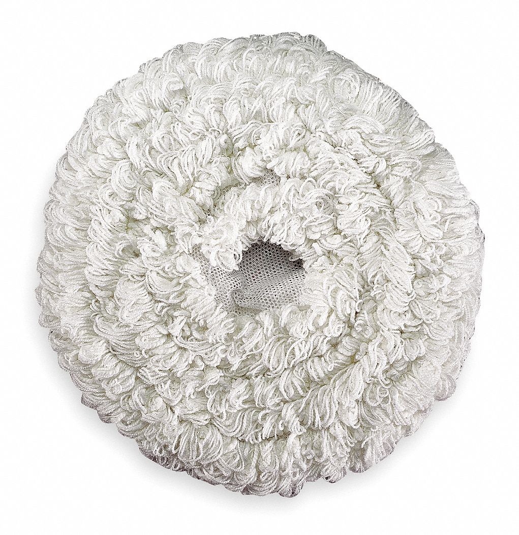~ White RUBBERMAID Carpet Bonnet,19 In,White FGP11900WH00 