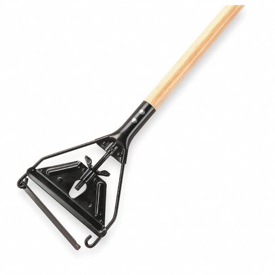 ABCO Wet Mop Handle, Quick Change Mop Connection Type, Natural, Wood