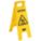 FLOOR SAFETY SIGN,CAUTION,ENG/SP/FR/GRMN