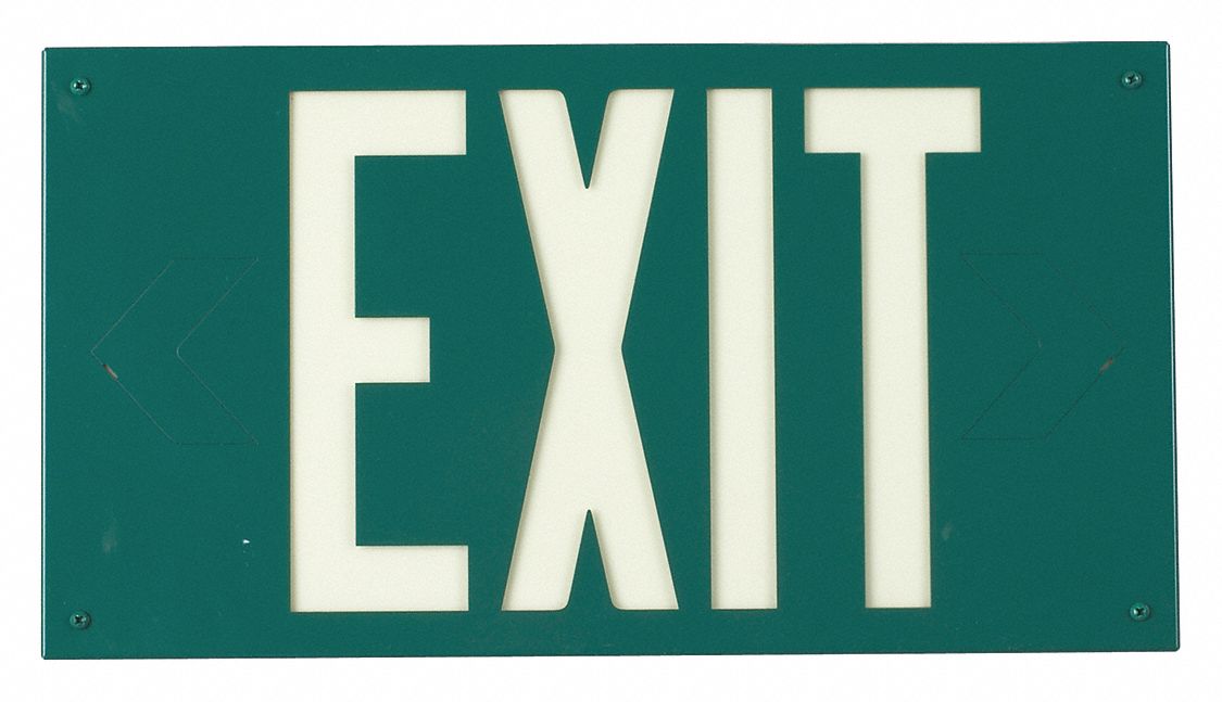 BRADY Exit Sign, Exit, 8-1/4