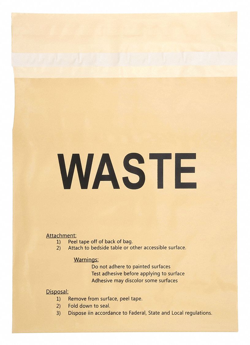 Trash Bags: 1/2 gal Capacity, 9 in Overall Wd, 10 in Overall Ht, Waste, 100 PK