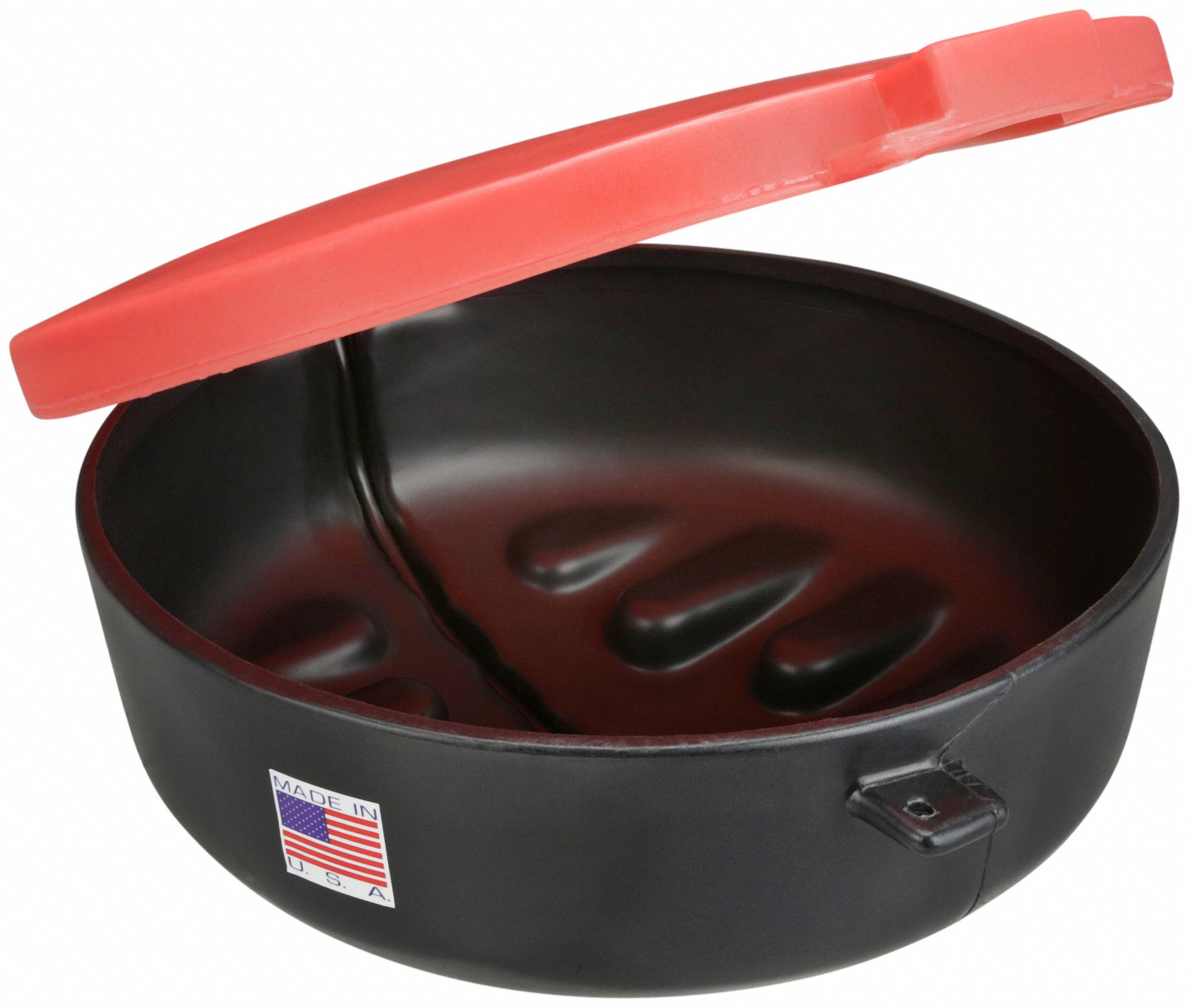 DRUM FUNNEL WITH LID, BLACK, 11½ IN H, CHEMICAL RESISTANT, FOR USE WITH 30 GAL AND 50 GAL STEEL DRUMS AND PAILS