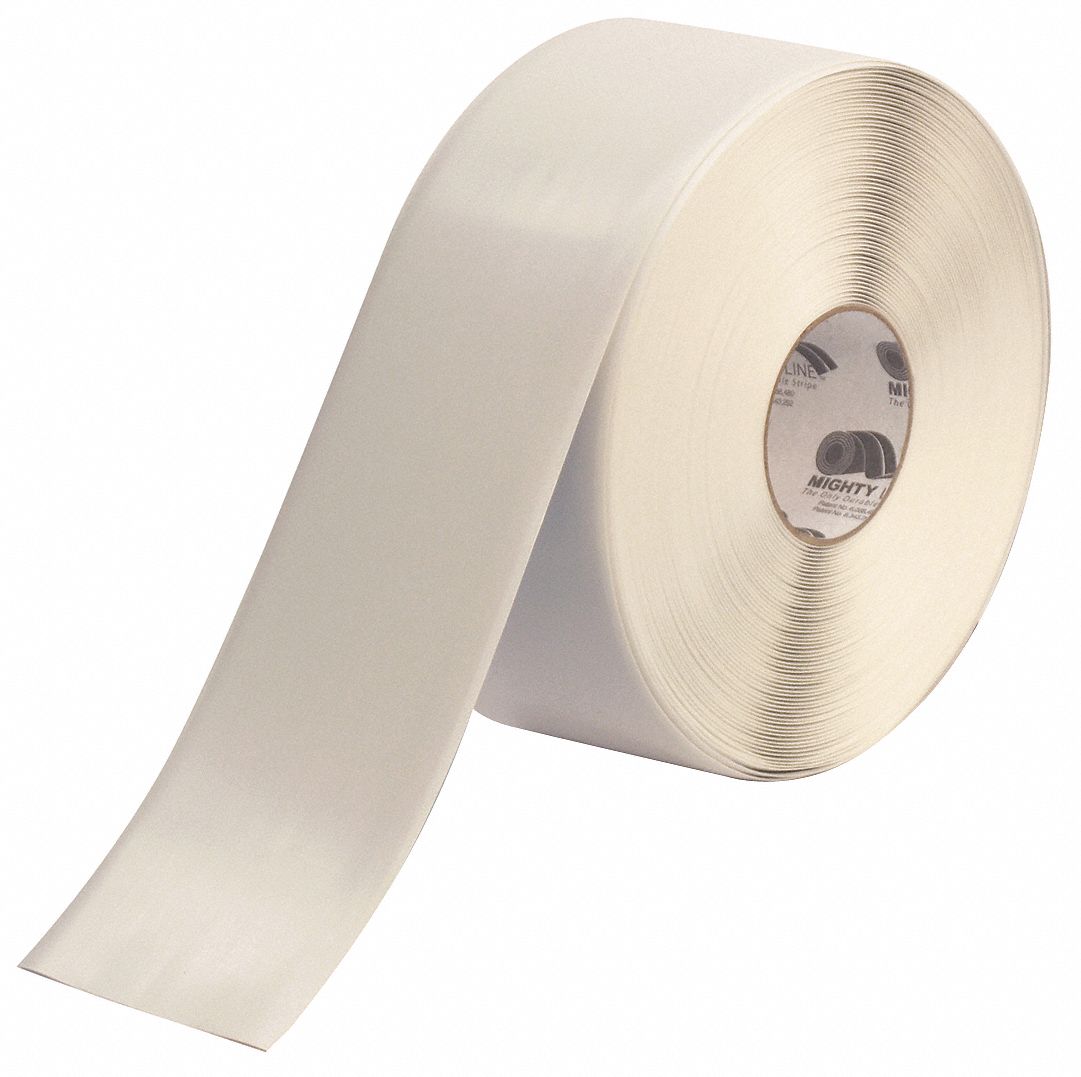 MIGHTY LINE Floor Marking Tape, Solid, Continuous Roll, 4 in Width, 1