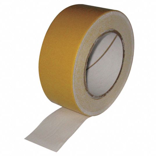 GRAINGER APPROVED Cloth Double Sided Tape, Rubber Adhesive, 10 mil