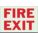 FIRE EXIT SIGN, PLASTIC, 10 IN WIDTH, 7 IN HEIGHT, WITH MOUNTING HOLES, FIRE EXIT