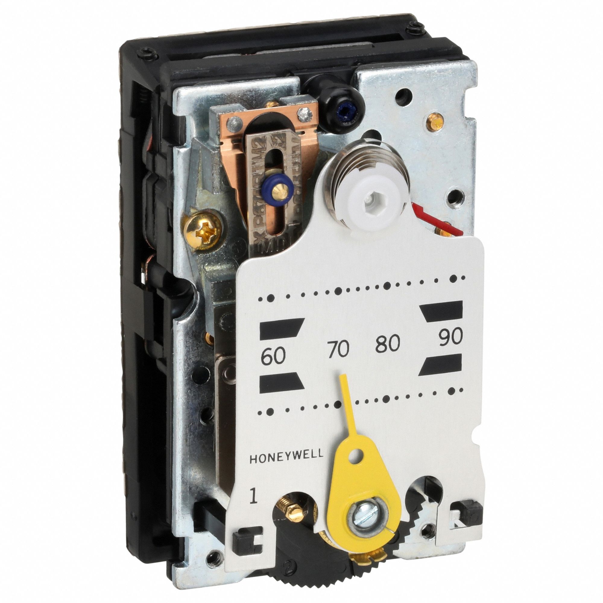 Pneumatic Thermostat: 60° to 90°F, 2 Pipes, High Volume Pipes/Air Flow Output, Reverse