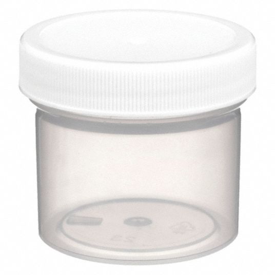 8 OZ WIDE MOUTH POLYSTYRENE JAR WITH LID