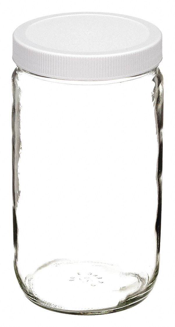 PRECLEANED JAR,1000ML,GLASS,WIDE,PK12