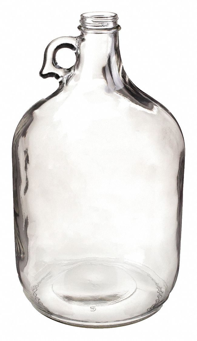 JUG, GLASS, 3.79 L CAPACITY, 1 GAL CAPACITY - ENGLISH, 166 MM BODY DIAMETER, JUG, SCREW ON