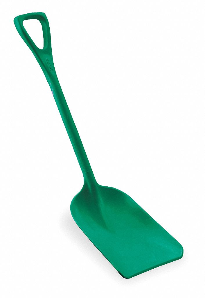 SHOVEL PLASTIC 11X14IN, 38IN L GRN