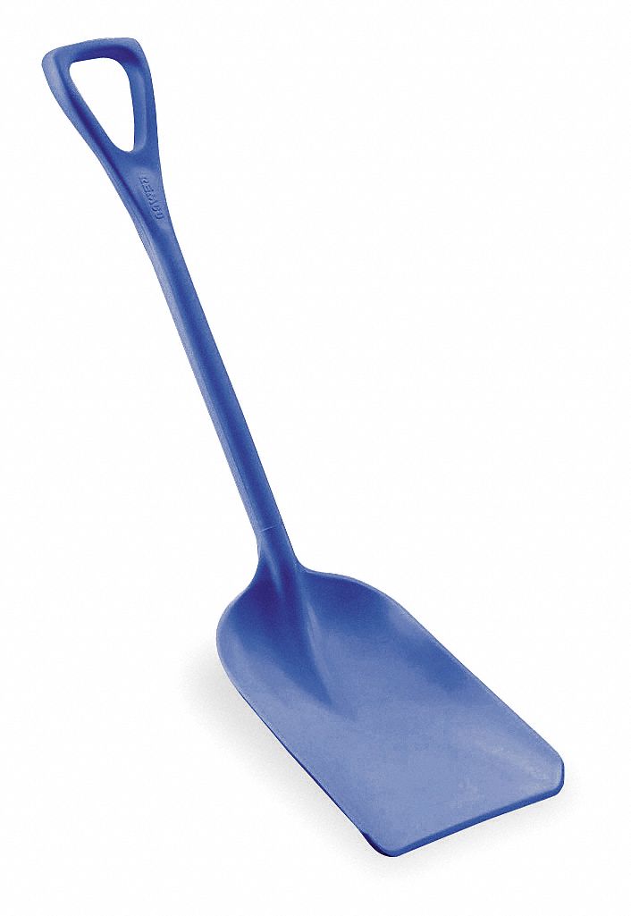 SHOVEL PLASTIC 11X14IN, 38IN L BLUE